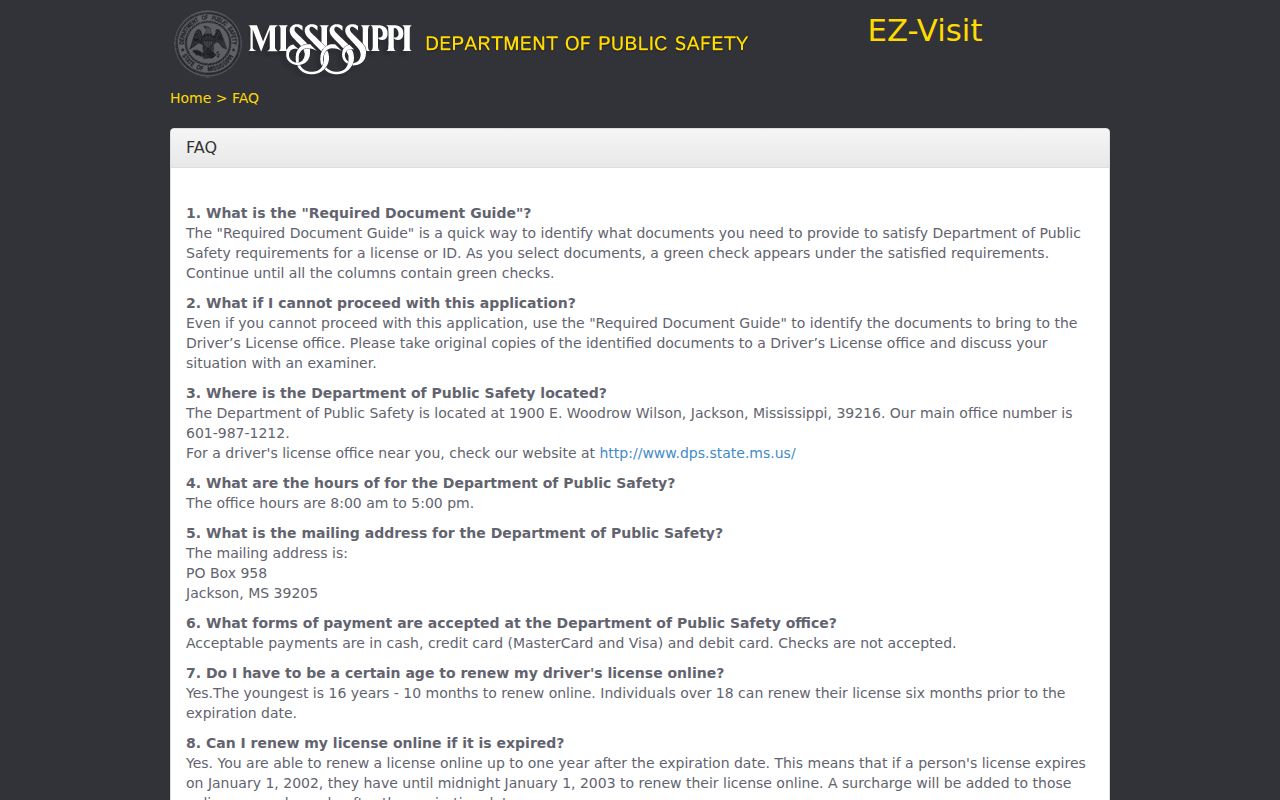 Mississippi court clearance flow behind a Clay County traffic warrant and license hold